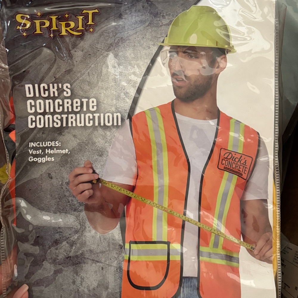 Spirit Halloween Neon Construction Outfit